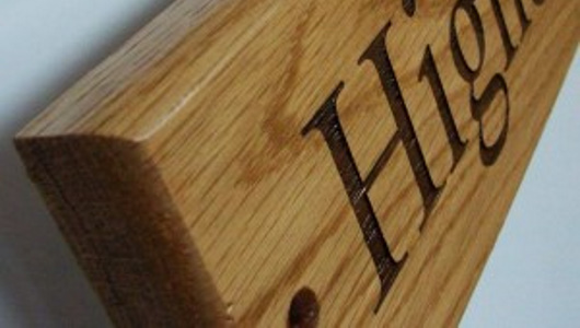 wooden oak signs