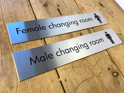 Steel Toilet Signs